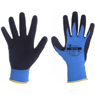 Polyester gloves coated with foamed latex 11N-L10 Sungboo Polish Manufacturer