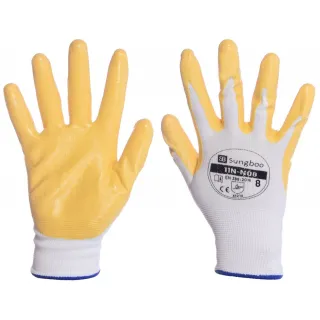Nitrile Coated Gloves Yellow 11N-N08 Sungboo Polish Product